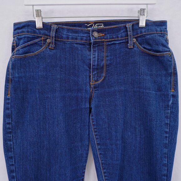Old Navy The Flirt Blue Denim Jeans -8R- Mid Rise 32 / 30 Cotton Polyester Spand - Picture 2 of 8